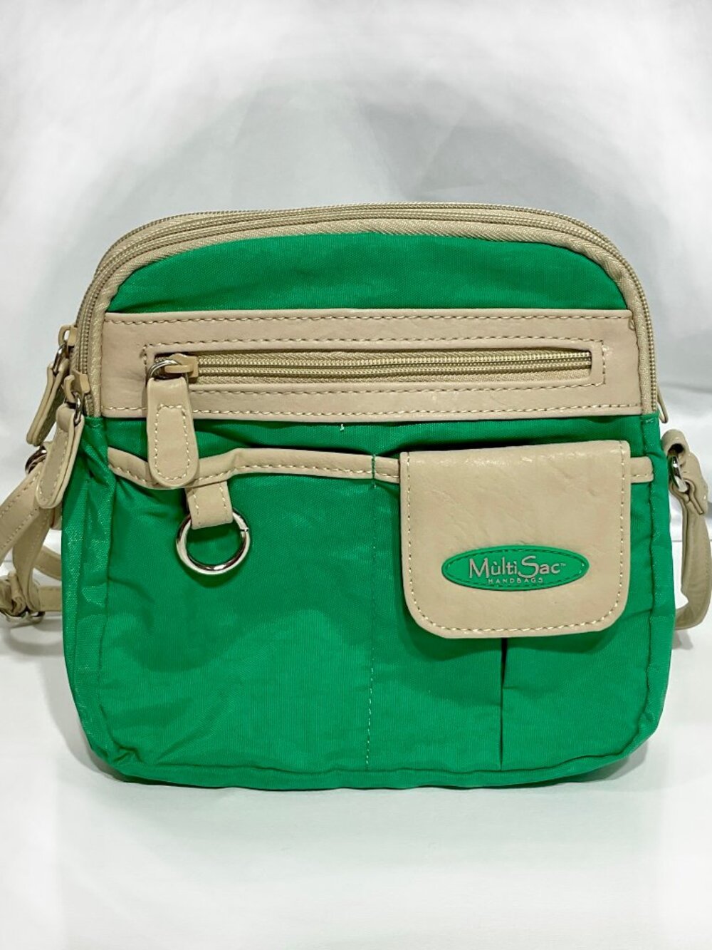 MultiSac Green Crossbody 8"H Purse Womens Bag